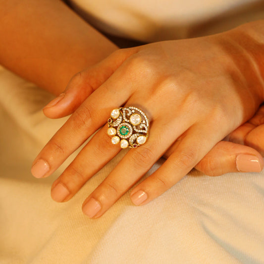 Big Peacock Moissanite Ring image 0