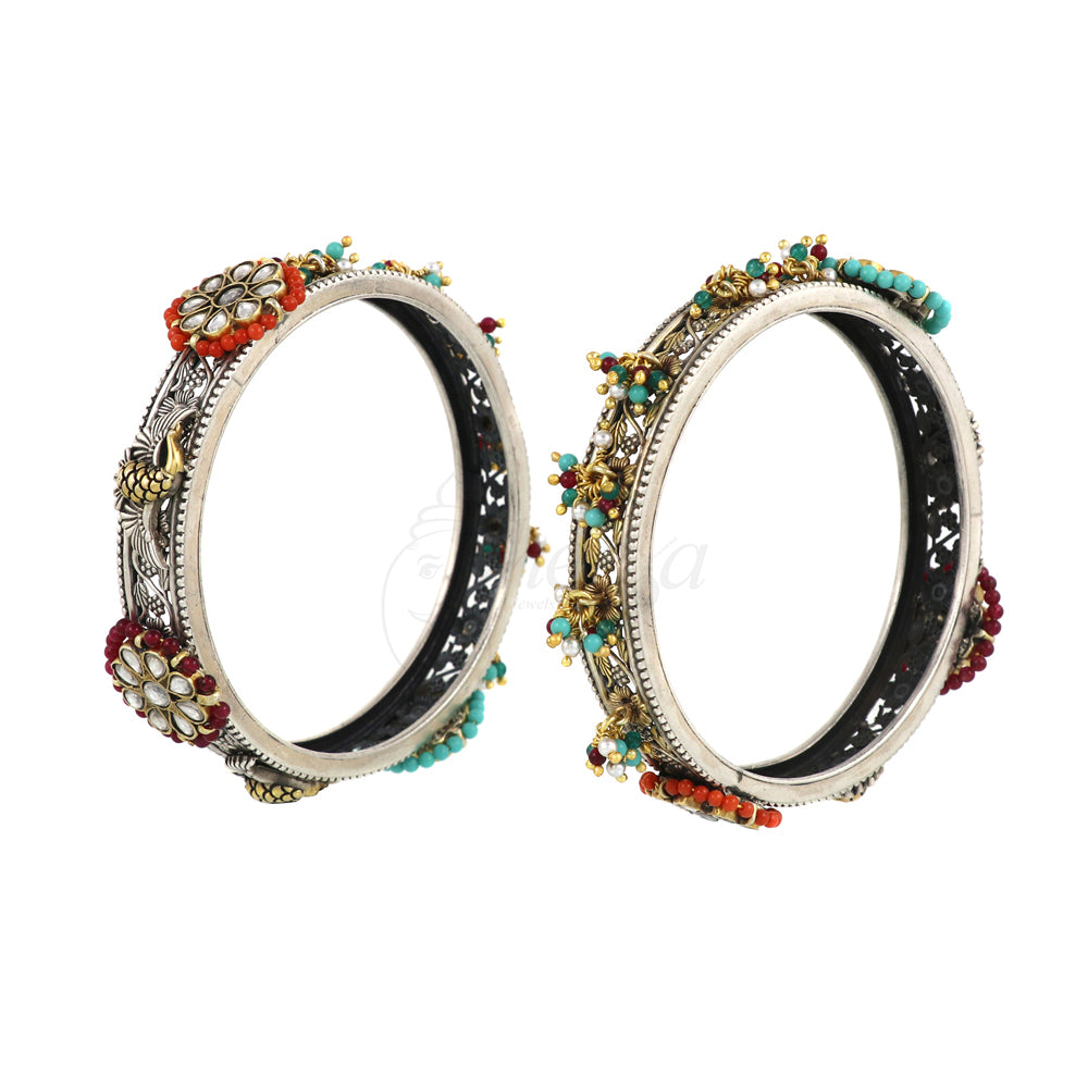 Fusion Bangles wtih Multi Colour Bead work image 1