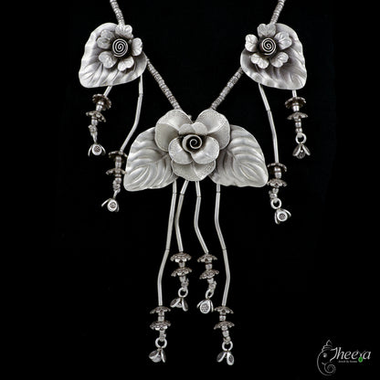 Silver Rose Necklace image 2