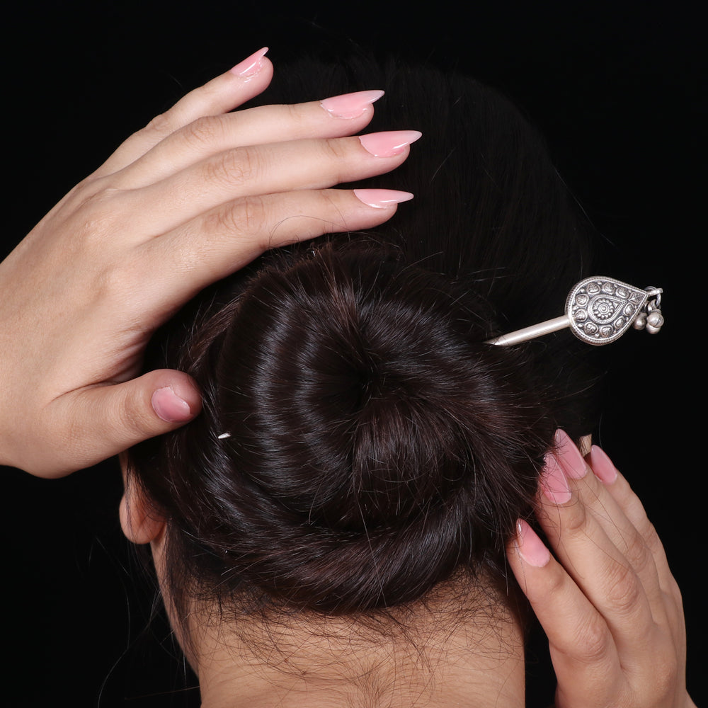 Pan Leaf with Dangler Hair Pin image 0