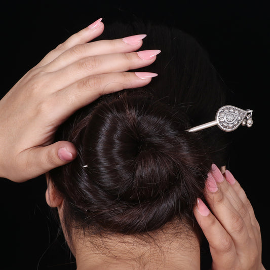 Pan Leaf with Dangler Hair Pin image 0