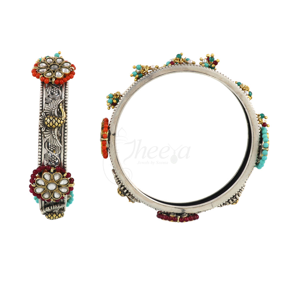 Fusion Bangles wtih Multi Colour Bead work image 2