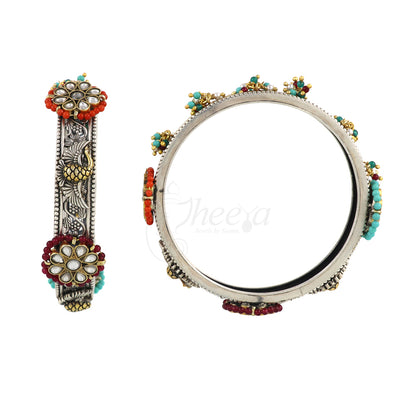 Fusion Bangles wtih Multi Colour Bead work image 2