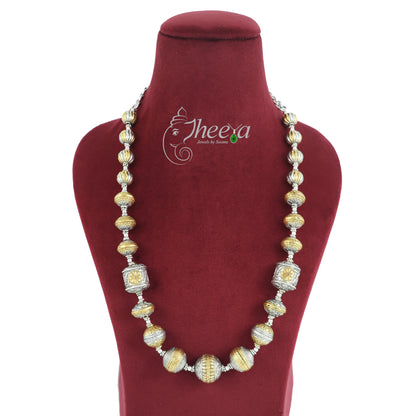 Saadagi Dual Tone Beads Necklace with Drums image 1