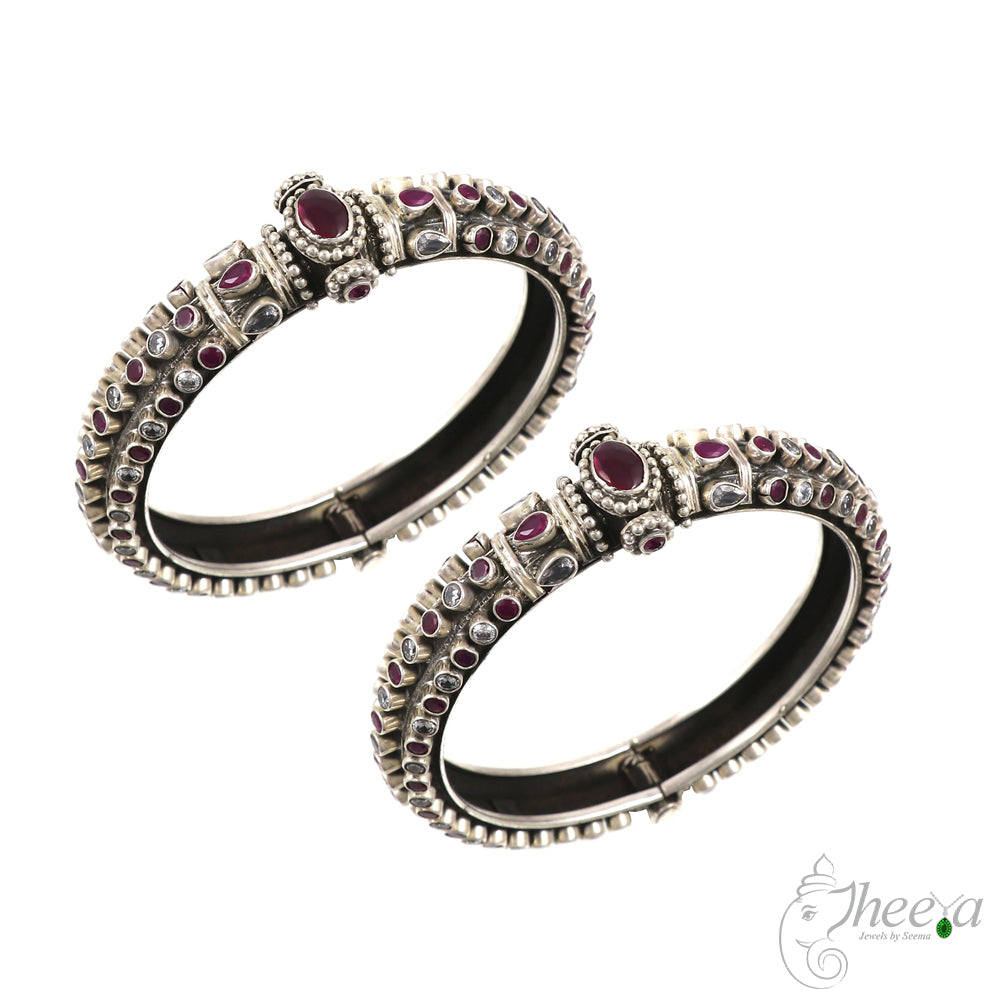 Ruby and White Stone Kangan image 0