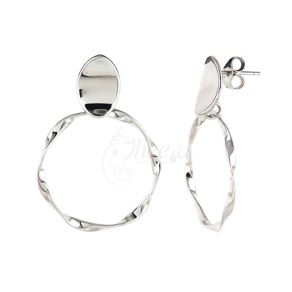 Silver Bali Ear Ring image 2