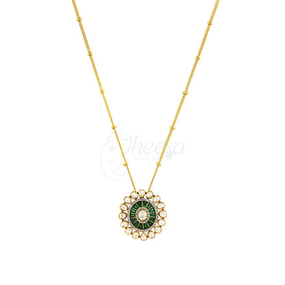 Moissanite  Kundan Pendant image 4
