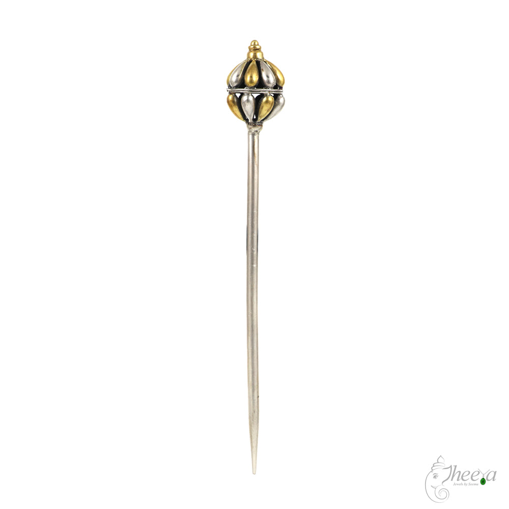 Dual Tone Globe Hair Pin image 2