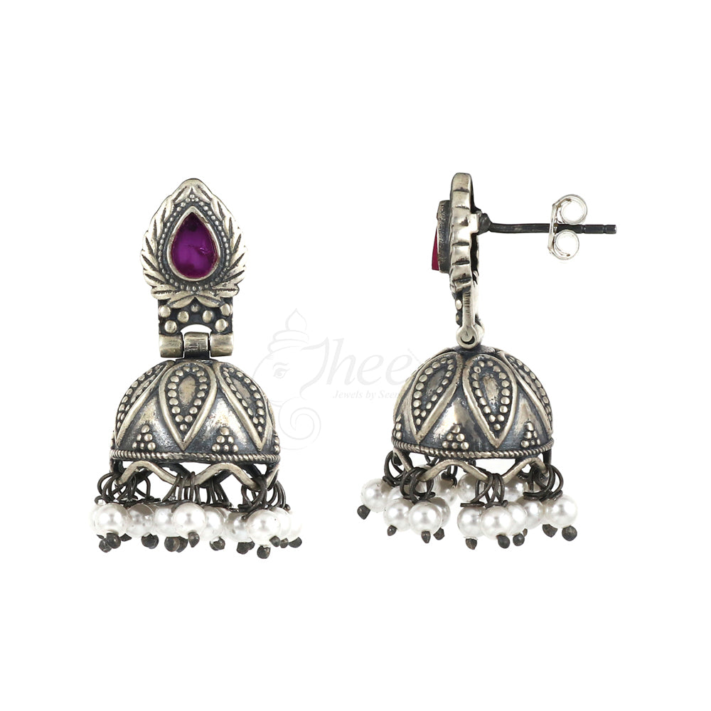 Silver Jhumka image 1