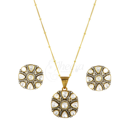 White Moissanite Pendant Set image 3