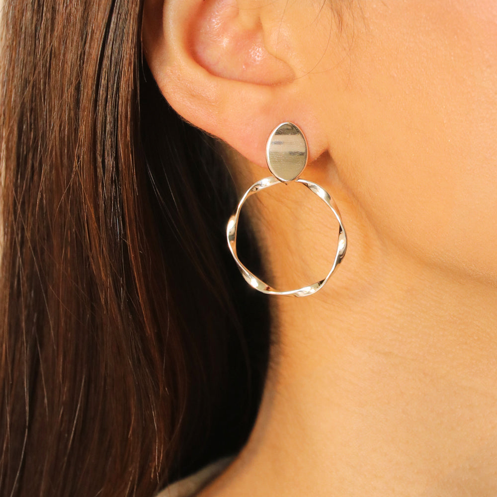 Silver Bali Ear Ring image 0