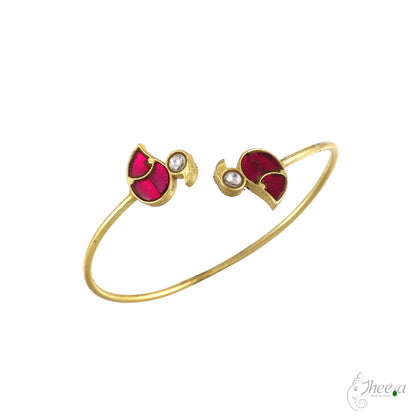 Love Birds Kundan Work Bracelet image 2