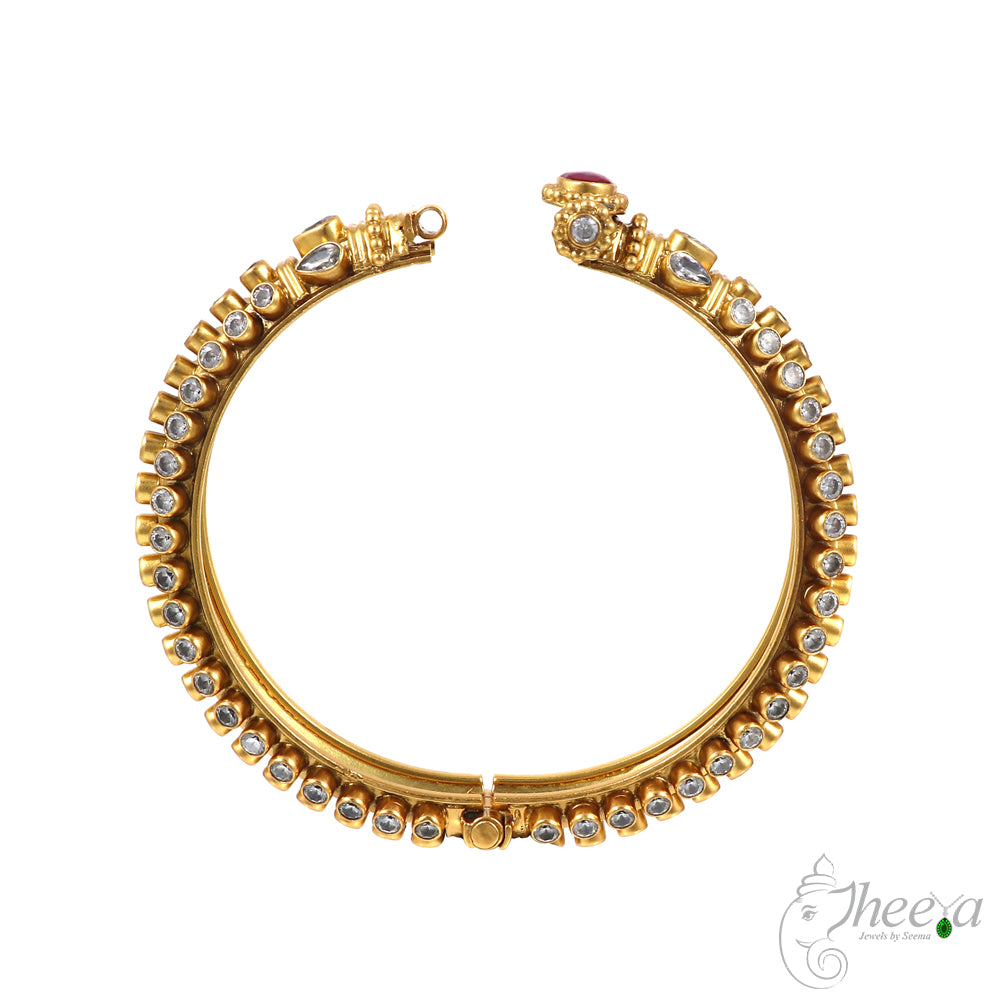Ruby with White Stones Kangan Bangle image 2