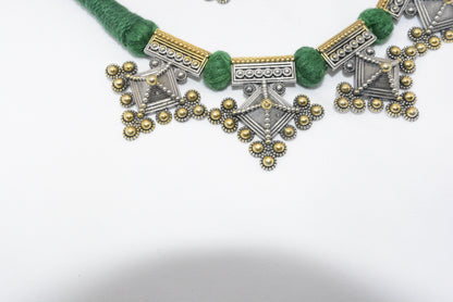 Antique Tribal Silver Necklace Set image 2