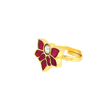 Red Jadau Ring image 1