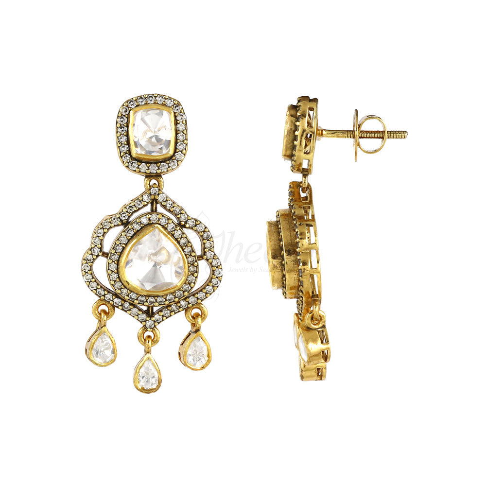 Moissanite Multi Drop CZ Studs image 2