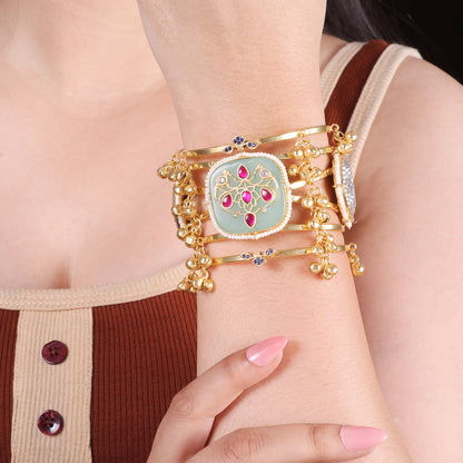 Cuff with inlay Work with Bells image 0