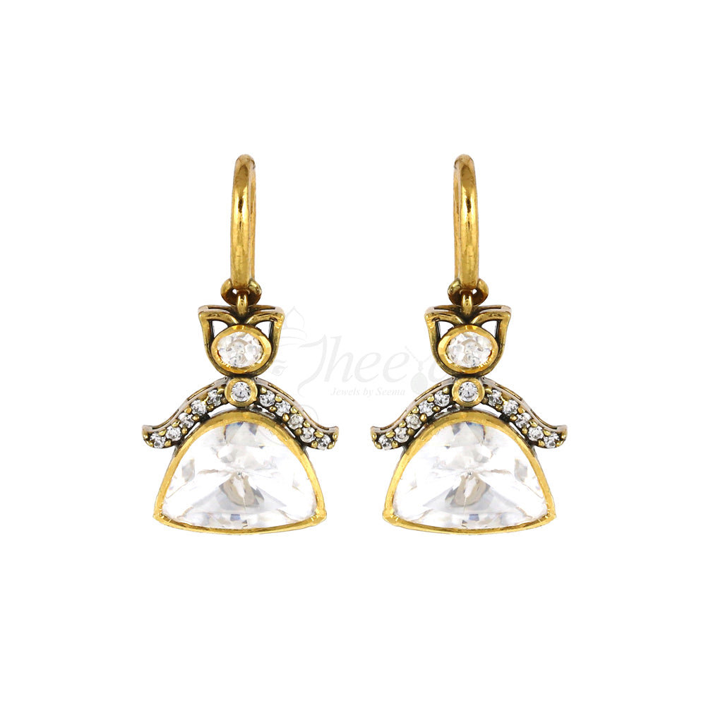 Moissanite Drop Studs image 1