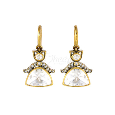 Moissanite Drop Studs image 1