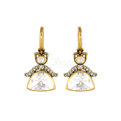 Moissanite Drop Studs image 1