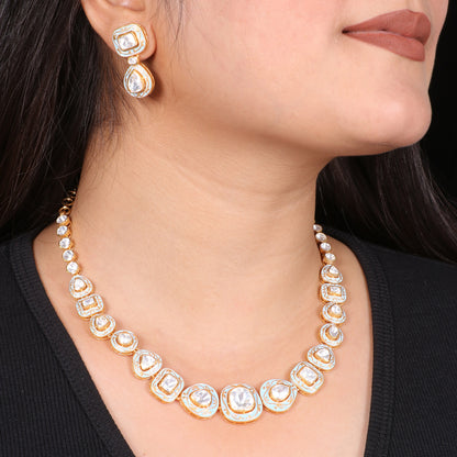 Ratnavalli Powder blue Meenakari Necklace Set image 0