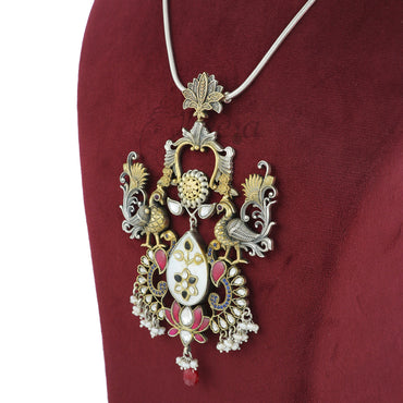 Mother of Pearl Pendant with Judao Kundan image 1