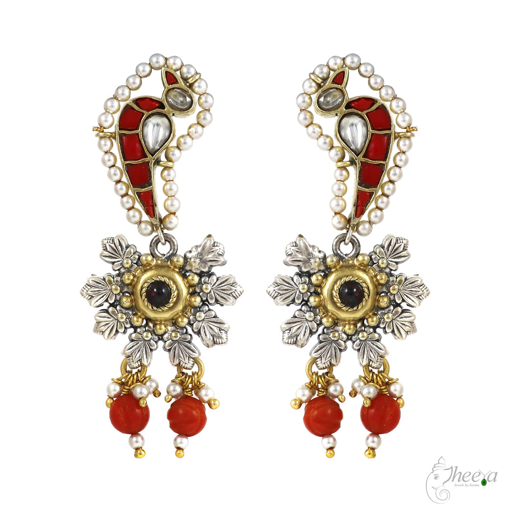 Coral birds necklace image 1