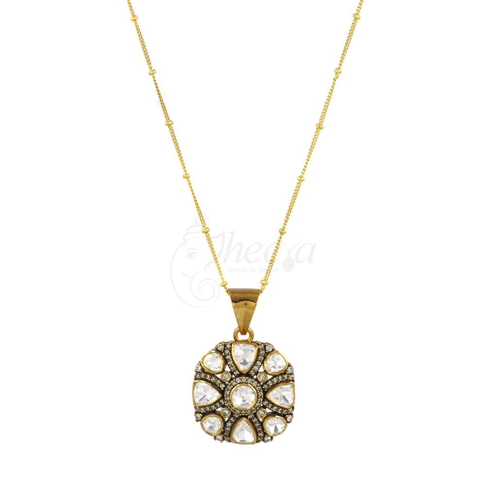 White Moissanite Pendant Set image 4
