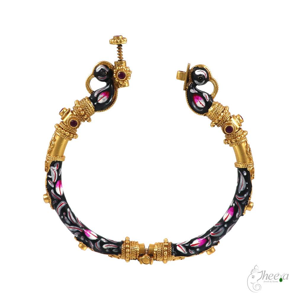 Black Meenakari Bangle image 2