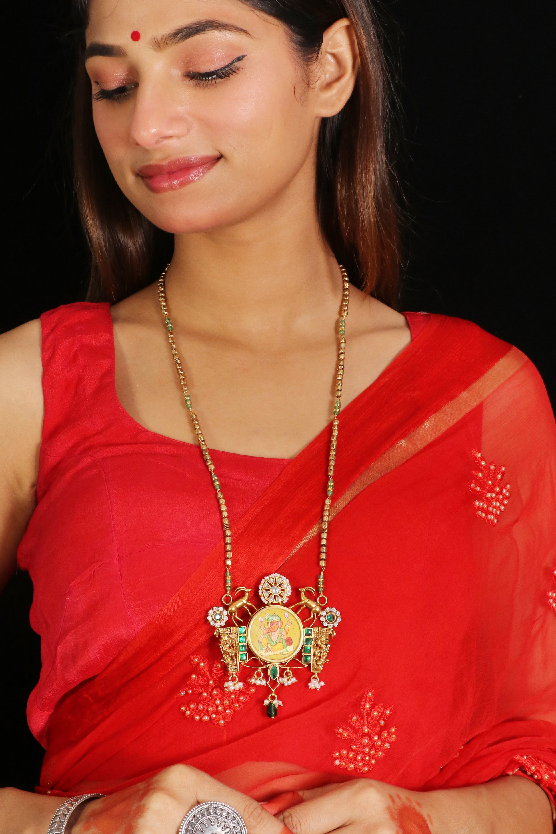 Riwaayat Handpainted ganesha Pendant image 1