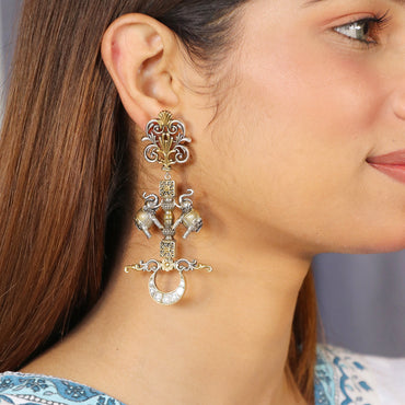 Long Modern with Kundan Earring image 1