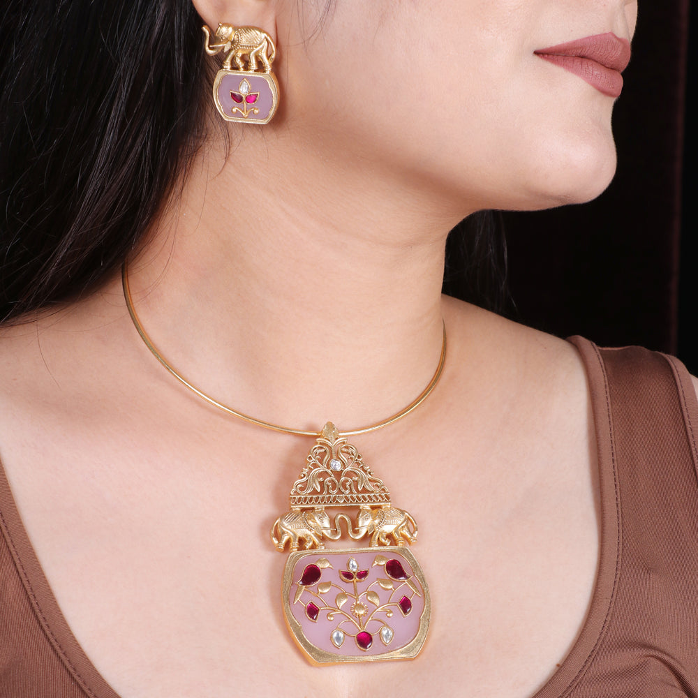 Elephant Pendant Hasli Set image 0