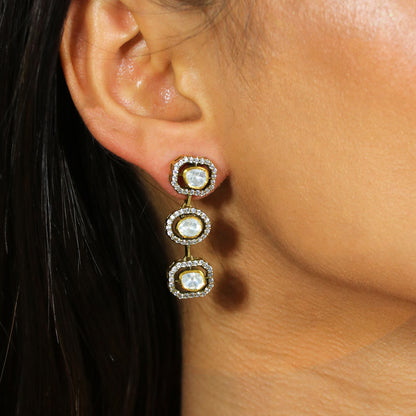 Three Drop Moissanite Earring image 0