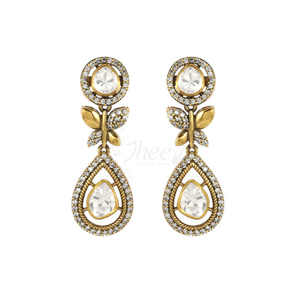 Moissanite With CZ Butterfly Design Necklace Set image 4