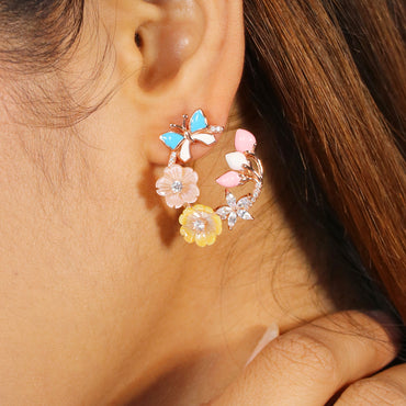 Tender Floral with Butterfly Ring image 1