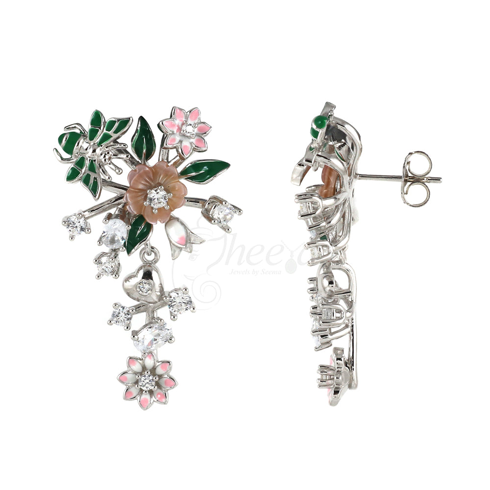 Mother of Pearl with Enamel and Butterfly image 3