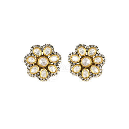 Flower Moissanite Studs image 1