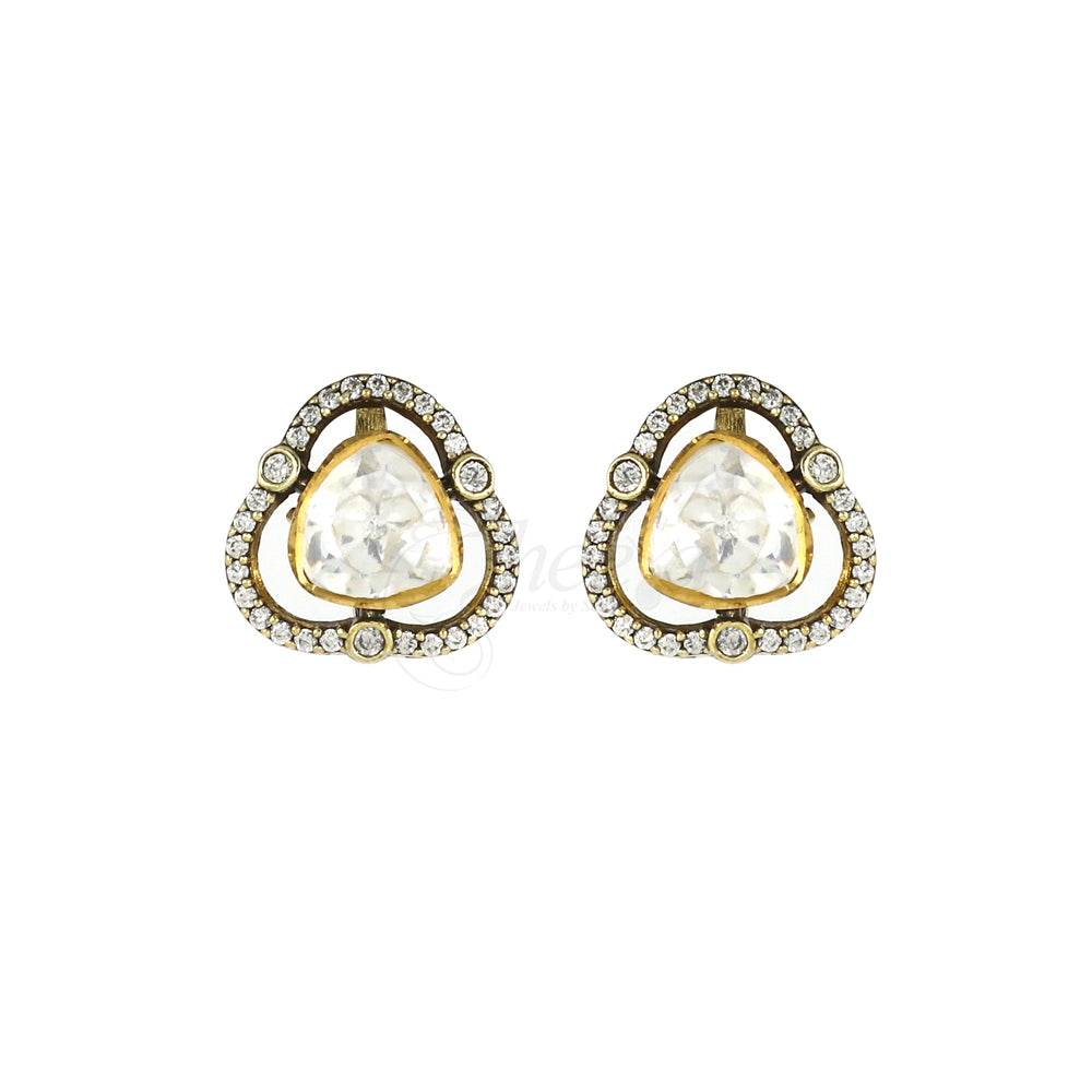 Club Moissanite with CZ Studs image 1