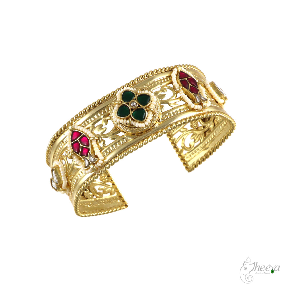 Cuff with Kundan Work Bracelet image 1