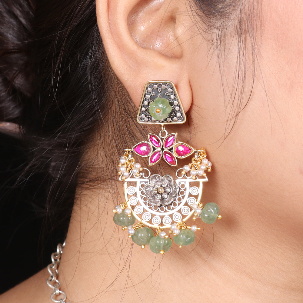Fusion Filigree Necklace with Kundans image 2