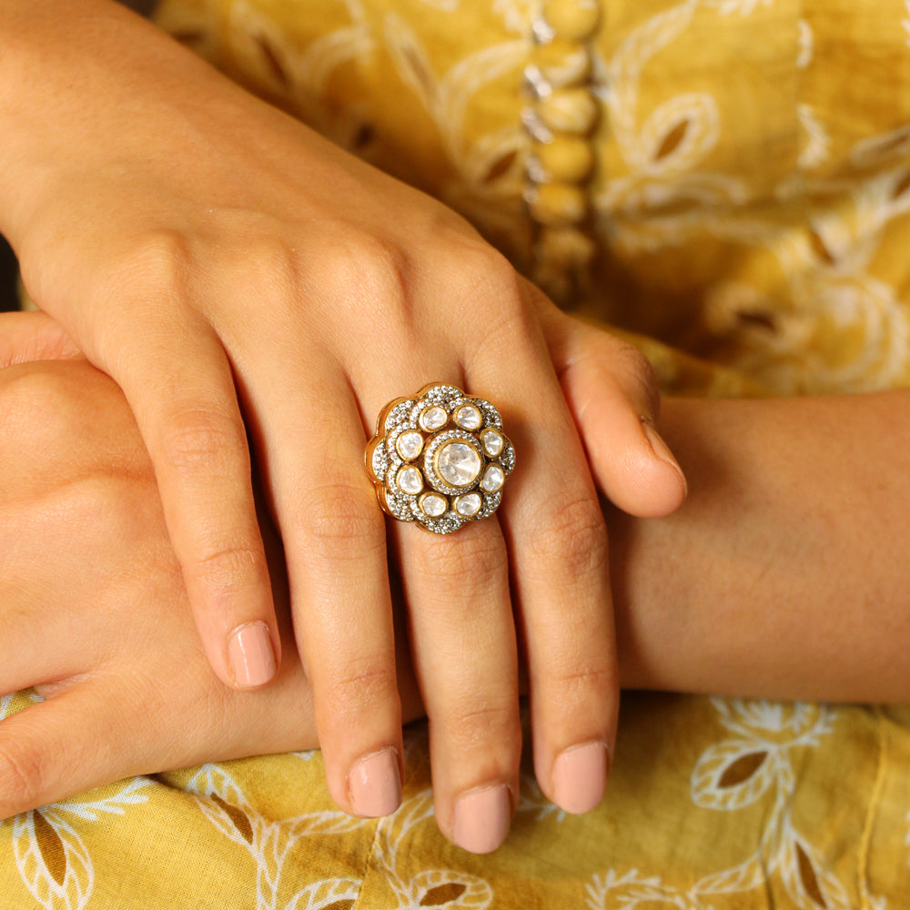 White Moissanite Ring image 0