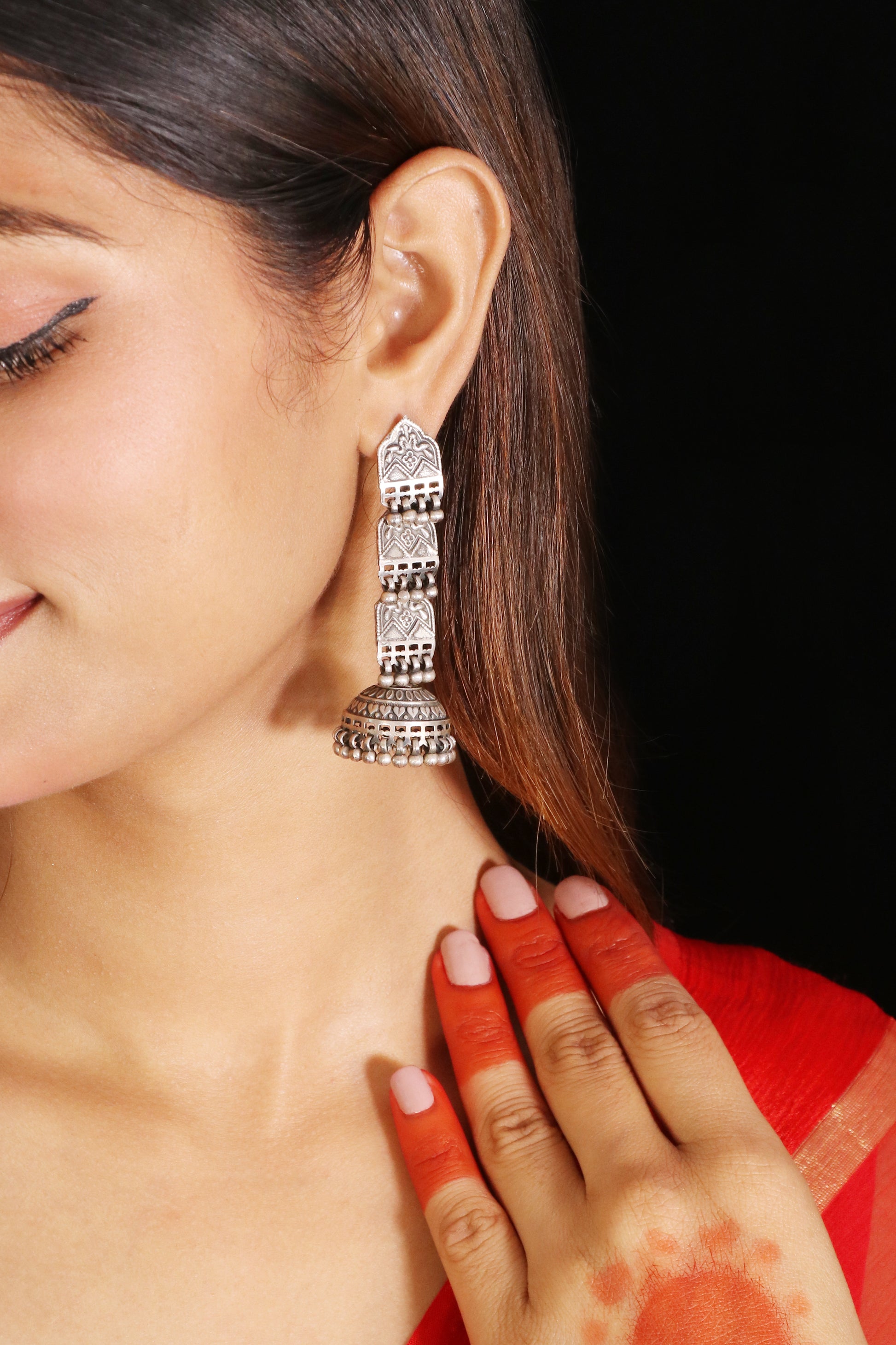 Saadagi Pentagon Long Jhumka image 1