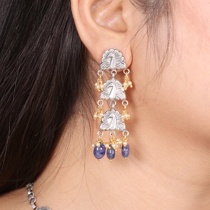 Peacock with Amethyst Drop Necklace image 2