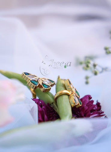 White and green butterfly bugadi