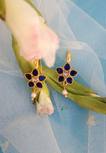 small blue flower bugadi with drop