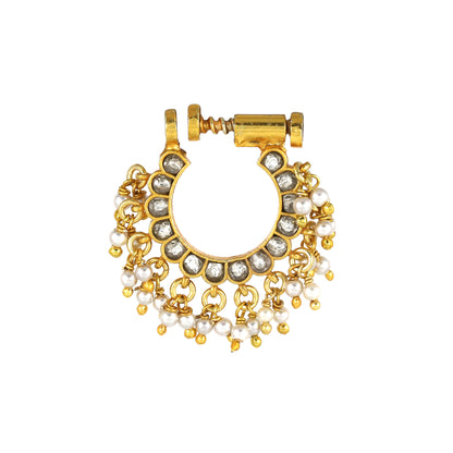 Kundan Nath with pearls