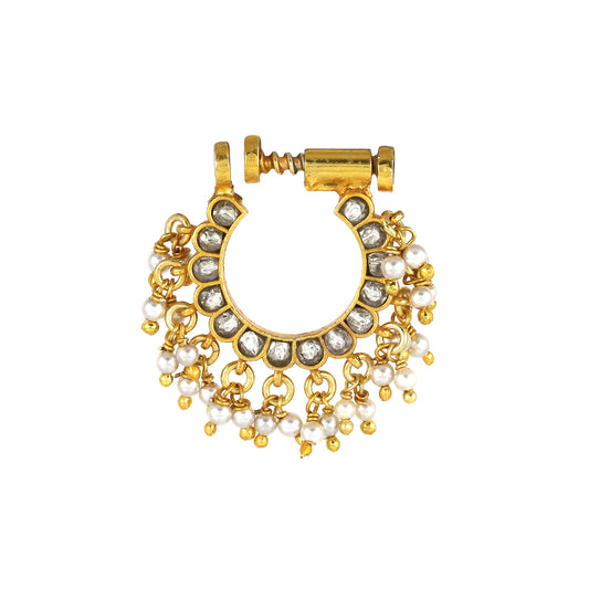 Kundan Nath with pearls