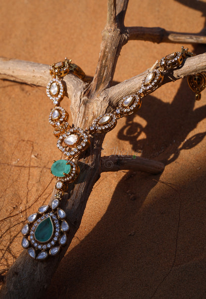 Green moissnaite set