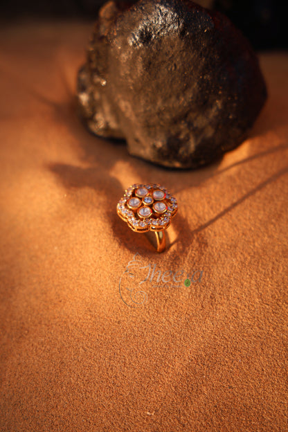 White stone moissanaite ring