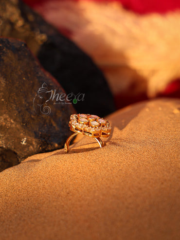 White stone moissanaite ring